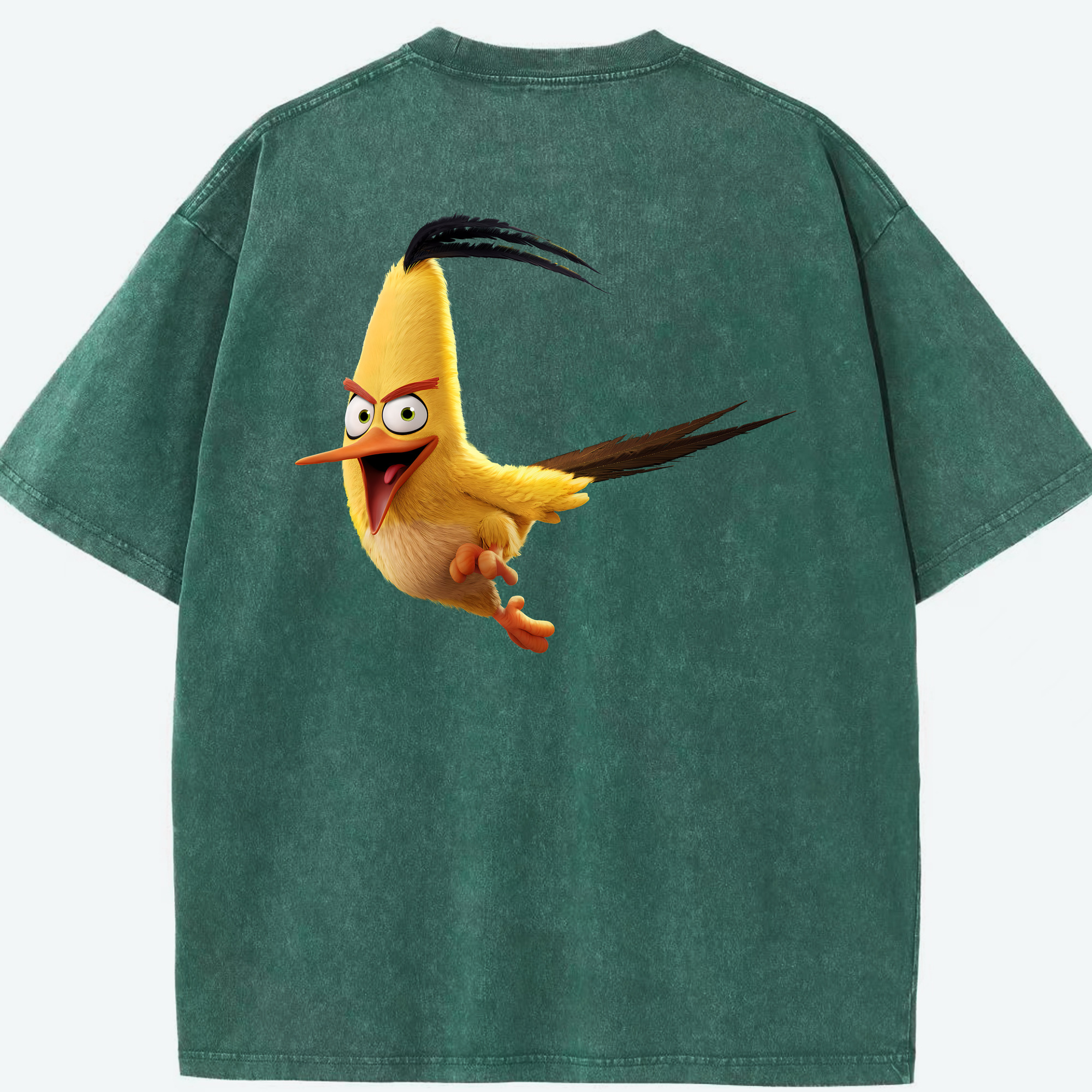（画像用） Angry Birds アングリーバード 綿100% ヴィンテージ風 半袖Tシャツ（背面プリント）